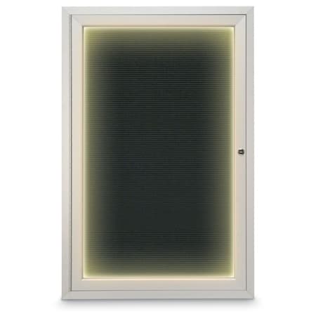 United Visual Products Hinge-less Radius Corkboard, 11"x13-1/2", Satin Alum Frame/Black UVEB1113R-SATIN-BLACK